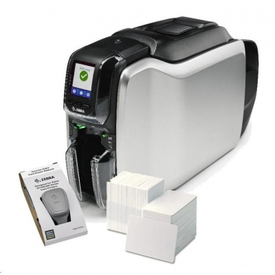 Zebra ZC300 ZC32-000CQ00EM00, 12 точки/мм (300 dpi), USB, Ethernet, дисплей, CardStudio, картов принтер