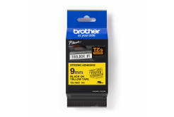 Brother TZ-S621 / TZe-S621 Pro Tape, 9mm x 8m, черен печат/жълт фон, оригинална лента
