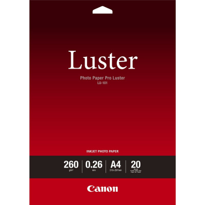 Canon Photo Paper Pro Luster 6211B006, 260 г/м2, A4, 20 бр., лъскав, мастиленоструен, бял, фотографска хартия