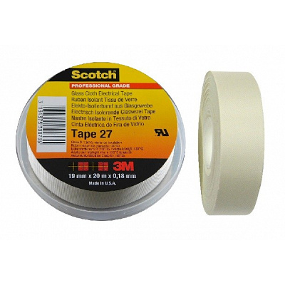 3M 27 Scotch високотемпературна лента от стъклотъкан 19 мм x 55 м
