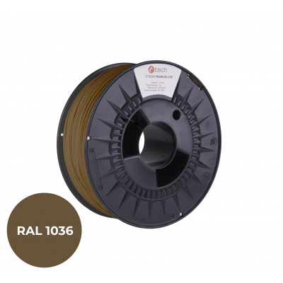 C-Tech 3DF-P-PLA1.75-1036 3D филамент, PREMIUM LINE, PLA, RAL1036, 1,75mm, 1000g, Перленo златен (Pearl gold)