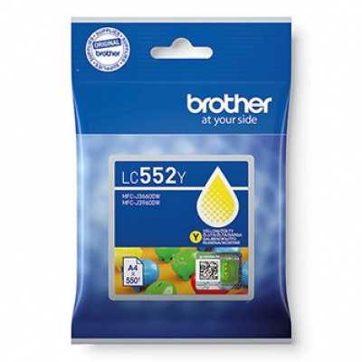 Brother originální ink LC552Y, yellow, 550str.