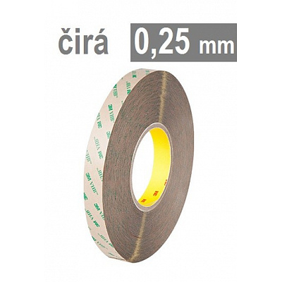 3M VHB™ 9473, деб. 0,25 mm, тънка прозрачна двустранно лепяща лента без носител 50 mm x 55 m