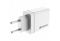 VERBATIM Универсален адаптер зарядно устройство CHR-30EU2, 30W, 1x USB-C, 3x USB бяло