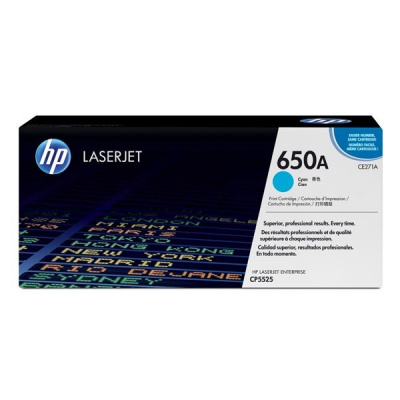 HP 650A CE271A лазурен (cyan) оригинален тонер