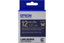 Epson LabelWorks LK-4HKK C53S654002 12мм x 5м, златен печат / син фон, текстилна лента, оригинален лента