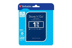 Verbatim 53200 Store N Go, Външен твърд диск, 2.5", USB 3.0 (3.2 Gen 1), 1TB, синьо