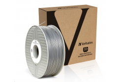 VERBATIM Филамент за 3D принтер PLA 1.75mm, 335m, 1kg сребро/metal сив (55275)