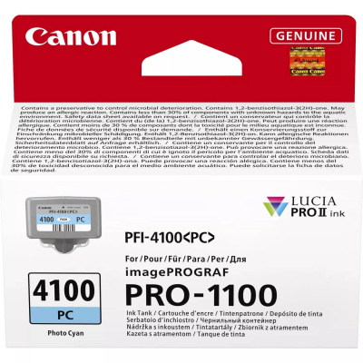 Canon PFI-4100 6781C001 снимка azure (photo cyan) оригинална касета