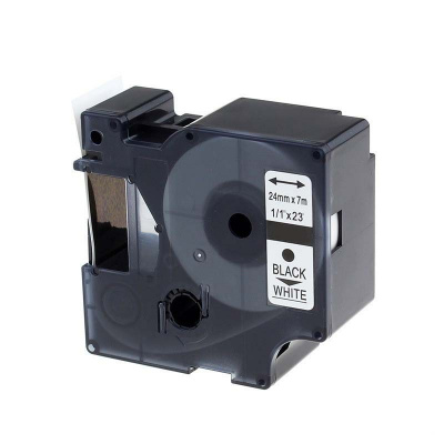 Съвместима лента с Dymo 53713, S0720930, 24mm x 7m, черен печат / бял фон