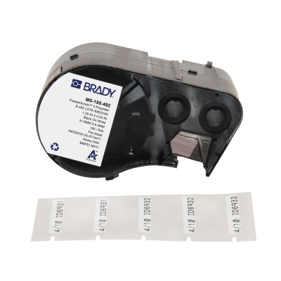 Brady M5-155-492 / 170897, 31.75 mm, Polyester, черно копиране / бял фон