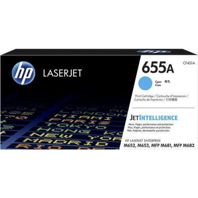 HP CF451A 655A лазурен (cyan) оригинален тонер