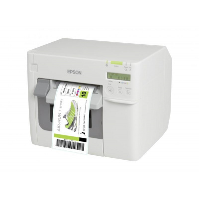 Epson ColorWorks C3500 C31CD54012CD, цвят принтер за етикети, фреза, дисплей, USB, Ethernet, NiceLabel, бял