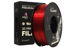 Smart Print FG-S200-E1, 3D филамент, PETG, 1,75mm, 1000g, Прозрачно червен (Transparent red)