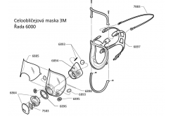 3M 6895 Těsnění nádechového ventilku výměnných filtrů celoobličejových masek řady 6000
