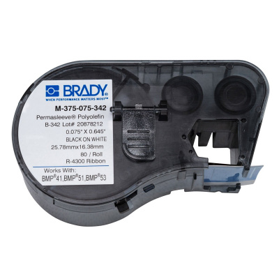 Brady M-375-075-342 / 131612, Labelmaker PermaSleeve Маншети за маркиране на кабели, 19.05 mm x 16.40 mm