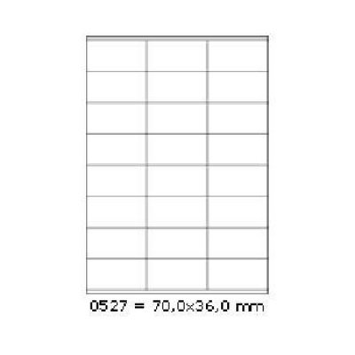 Самозалепващи етикети 70 x 36 mm, 24 етикети A4, 100 листа