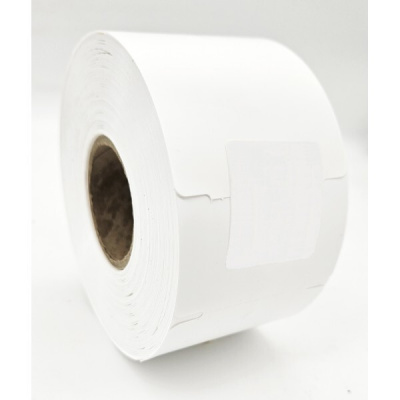 Незалепващи PVC етикети, 58x101 мм, 500 бр., за TTR, Бял, роля