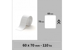 Niimbot A2A28228501, 60x70mm, 110 бр., бели самозалепващи етикети
