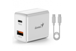 Genius Мрежов адаптер 20W, 2 порта, USB-C, USB-A, PD-20ACP