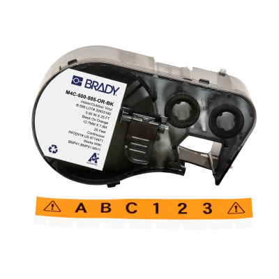 Brady M4-83-499-OR-BK / 170804, 12.70 mm, Nylon, черно копиране / оранжев фон