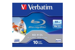 Verbatim 43735 BD-R Dual Layer, Jewel box, 50GB, 6x, с опция за печат