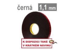 3M VHB™ 5952-F, tl. 1,1 mm; černá oboustranně silně lepicí akrylová páska 9 mm x 33 m