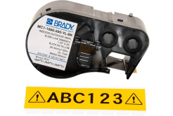 Brady M4C-500-584-YL / 170810, 12.70 mm x 6.10 m, Пластмаса, черен печат / жълт фон