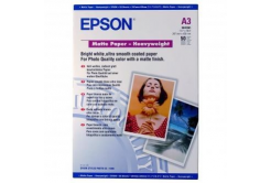 Epson Matte Paper Heavyweight S041261 C13S041261, 167 г/м2, A3, мат, strong, бял, фотографска хартия