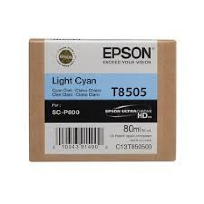 Epson T8505 C13T850500 светло циан (light cyan) оригинална касета