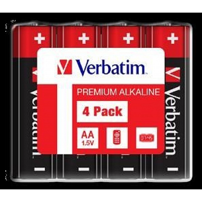VERBATIM Алкални батерии AA, 4 Pack - Shrink