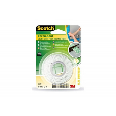3M Scotch Двустранно лепилна пяна лента за монтаж (331915B), 19 мм x 1,5 м