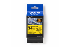 Brother TZ-SL651 / TZe-SL651 Pro Tape, 24mm x 8m, черен печат / жълт фон, оригинална лента