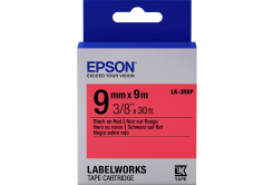 Epson LabelWorks LK-3RBP C53S653001 9мм x 9м, черно копиране / пастелно червен фон, оригинален лента