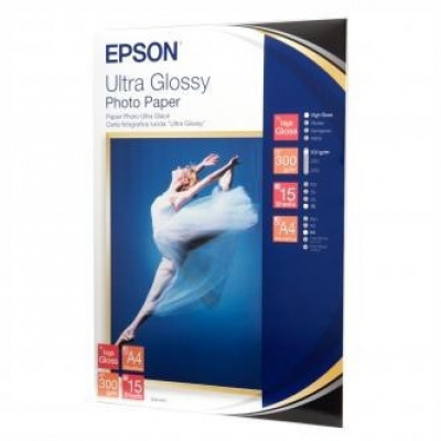 Epson Ultra Glossy Photo Paper S041927 C13S041927, 13x18см, лъскав, бял, фотографска хартия