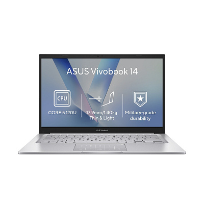 ASUS Vivobook 14/X1404VA-EB2175WZ/5-120U/14"/FHD/8GB/512GB/Intel int/W11H/Сребрист/2R