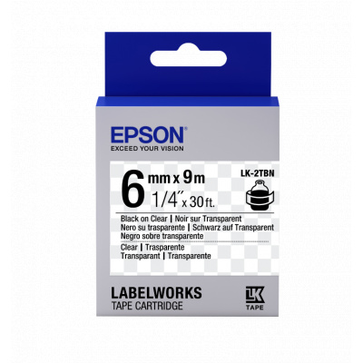 Epson LabelWorks LK-7TBN C53S657007 36мм x 9м, черно копиране / прозрачен фон, оригинален лента