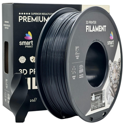 Smart Print FG-S88-E1, 3D филамент, PLA Silk, 1,75mm, 1000g, Черен (Black)
