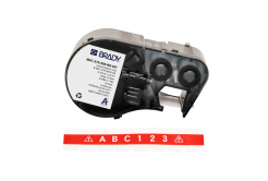 Brady M4C-375-595-RD-WT / 170845, 9.53 mm x 7.62 m, Винил, бял печат / червен фон