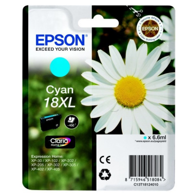 Epson T18124022, T181240, 18XL циан (cyan) оригинална касета