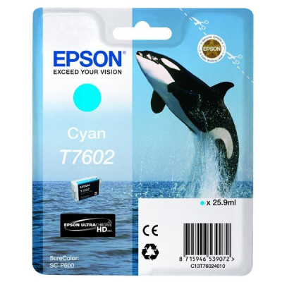 Epson T7602 C13T76024010 циан (cyan) оригинална касета