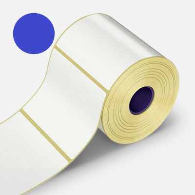 Самозалепващи етикети 32x20 mm, 2000компютри син термо, роля