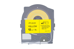 Max LM-512Y, 12mm x 8m, жълт съвместима лента