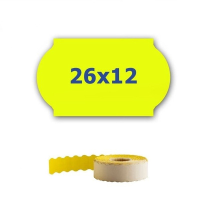 Етикети за цени за клещи, 26mm x 12mm, 900компютри сигнал жълт