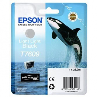 Epson T7609 T76094010 светло черен (light black) оригинална касета