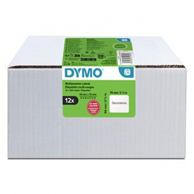 Dymo 2234185, 70mm x 54mm, на дискетки, бялото оригинални хартиени етикети, 12 x 320 компютри