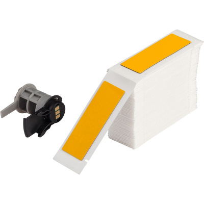 Brady M6-09-7593-YL / 312125, Етикети за подмяна на гравирани табели, 25 mm x 75 mm