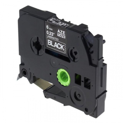 Съвместима лента с Brother TZ-315 / TZe-315, 6mm x 8m, бял печат / черен фон