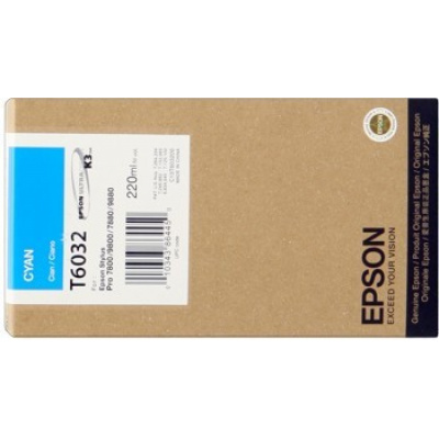 Epson T603200 циан (cyan) оригинална касета