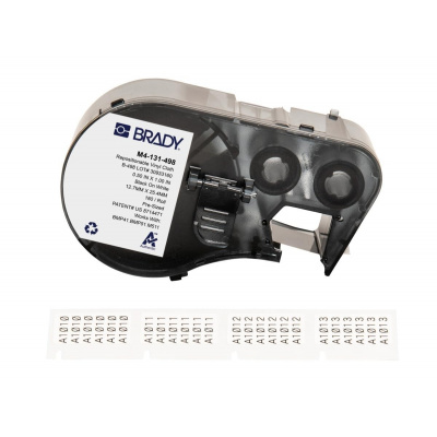 Brady M4-131-498 / 170788, 25.40 mm, Vinyl, черно копиране / бял фон